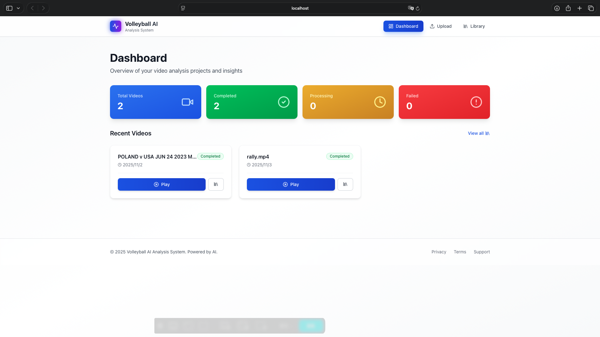 Dashboard Interface